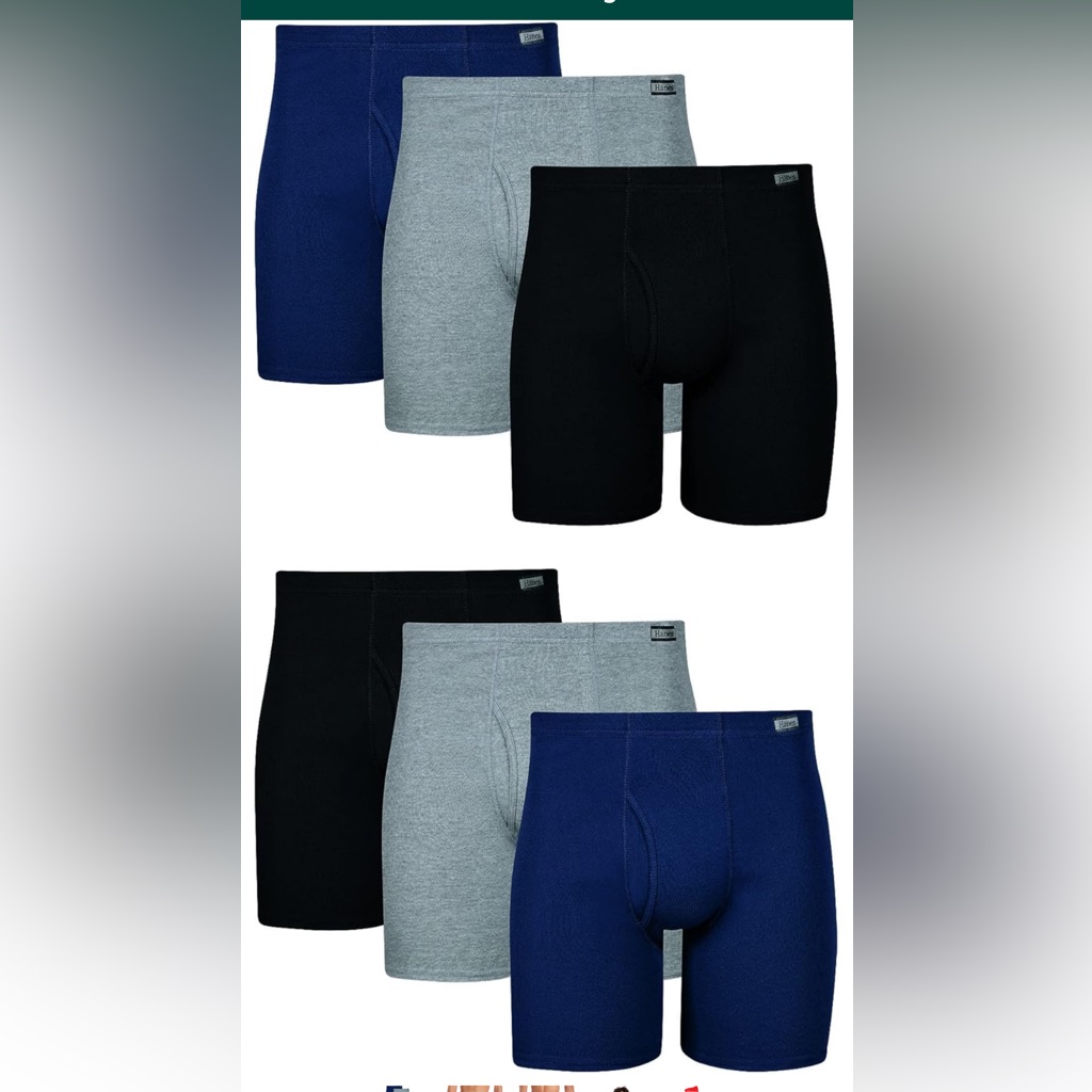 - Hanes Men's 5/6 Pack Comfortsoft Tagless Boxer Briefs New Size Medium